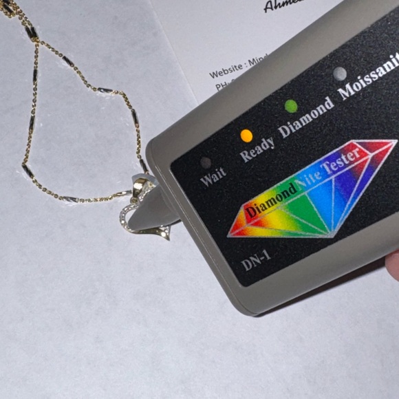 14K Gold Vermeil Diamond Heart Pendant | Genuine SI Diamond Gift For Women - Picture 3 of 6